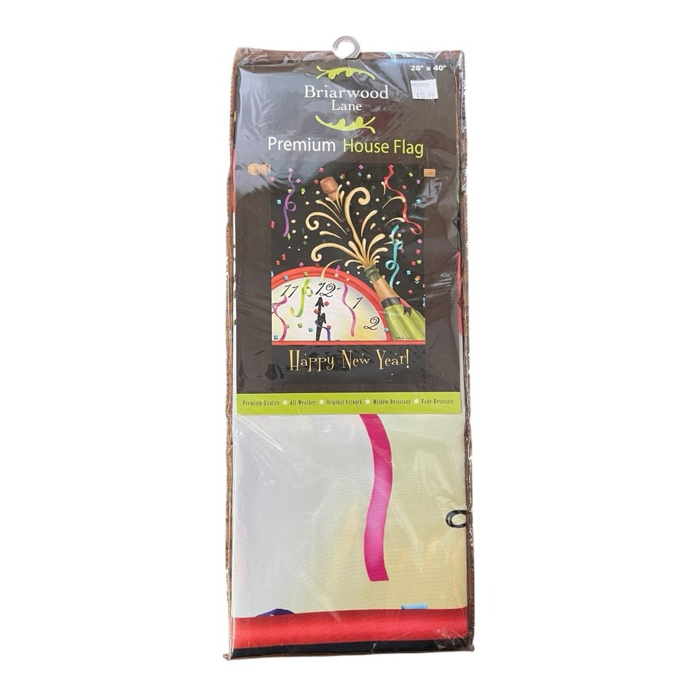 Happy New Year Briarwood Lane 28"‎ X 40" Flag